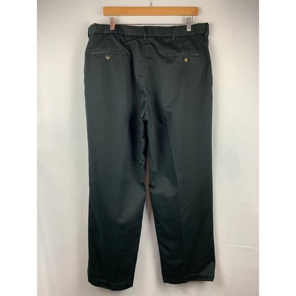 Haggar Mens Select No-Iron Cotton Pants 38 X 29 Black - Picture 2 of 6